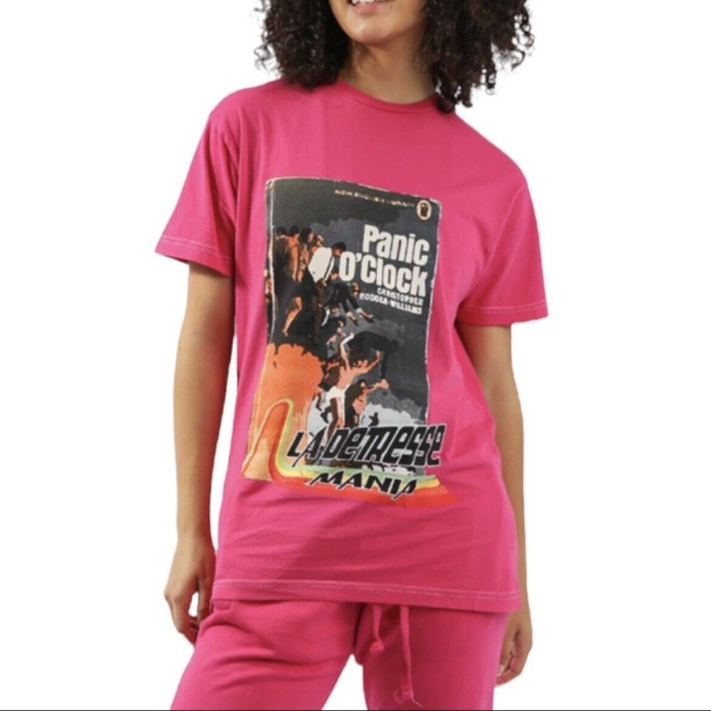 La Detresse‎ Panic Tee Pink Oversized Size Large New